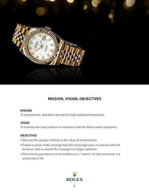 mission statement of rolex company|Rolex aims and objectives.